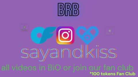 say_and_kiss Momentaufnahme des Live-Raums auf Chaturbate
