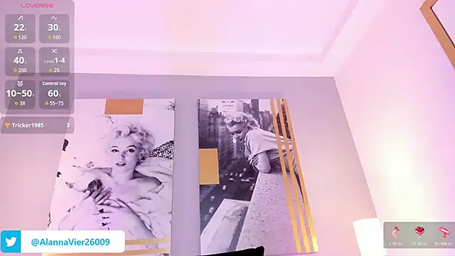 AlannaViera momentopname van live room op Stripchat