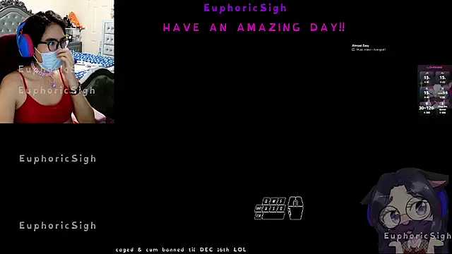 EuphoricSigh Momentaufnahme des Live-Raums auf Stripchat