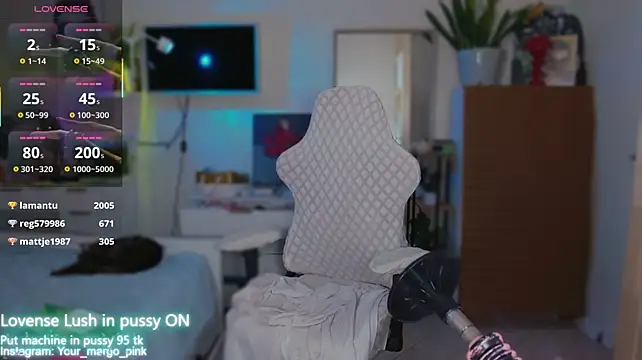 Margony momentopname van live room op Stripchat