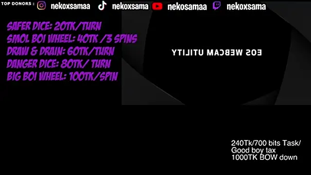NekoxSama Momentaufnahme des Live-Raums auf Stripchat